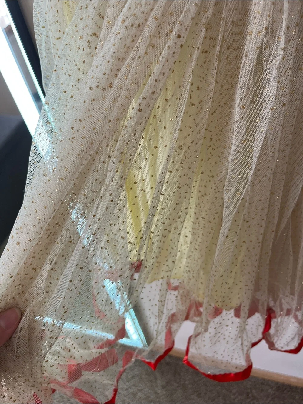 Snow White Inspired Blue and Gold Kids Costume Dress